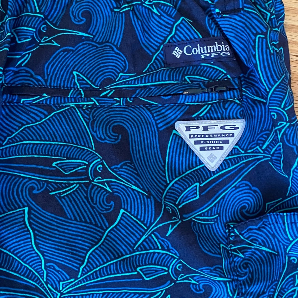 Columbia PFG Super Backcast Water Short Swim Trunk Lined Men’s size Medium Fish - Picture 8 of 10